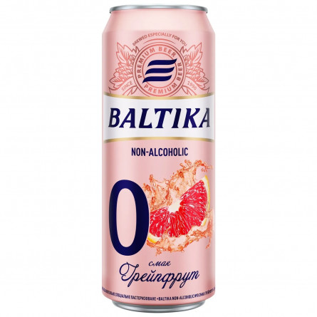 Пиво Балтика №0 Грейпфрут світле безалкогольне 0,5% 0,5л slide 1