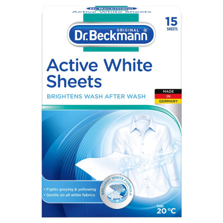 Салфетки Dr. Beckmann Active White для обновления цвета 15шт slide 1