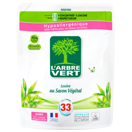 Засіб для прання L'Arbre Vert Рослинне мило 1,5л slide 1