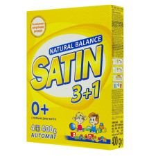 Пральний порошок Satin Organic Balance для дитячого одягу автомат 400г mini slide 1
