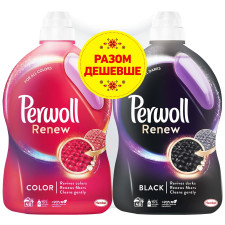 Засіб для делікатного прання Perwoll Renew Color 2,88л + Black 2,88л mini slide 1