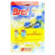 Туалетний блок Bref Сила Актив Лимон 3шт*50ш + Океан 3шт*50г mini slide 1