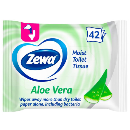 Туалетний папір Zewa Aloe vera вологий 42шт