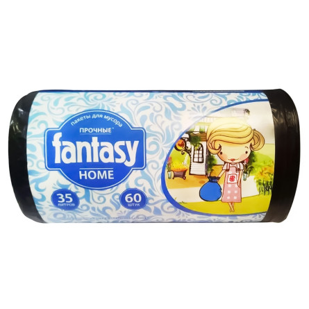 Пакеты для мусора Fantasy Home крепкие 35л 60шт