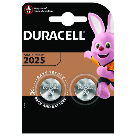 Батарейки Duracell CR2025 специализированные литиевые 2шт