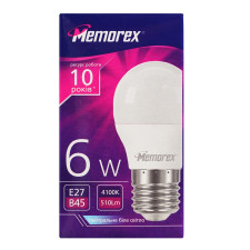 Лампа Memorex светодиодная G45 6W E27 4100K mini slide 1