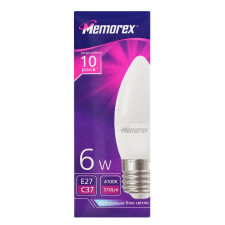 Лампа Memorex світлодіодна C37 6W E27 4100K mini slide 1