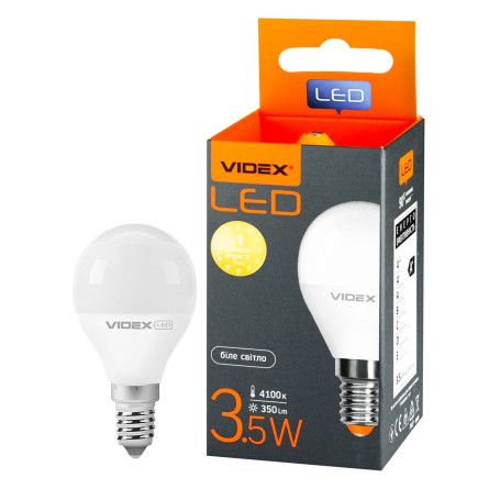 Лампа світлодіодна Videx G45e 3.5W E14 4100K