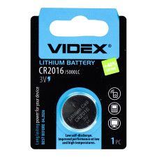 Батарейка Videx литиевая CR2016 1шт mini slide 1