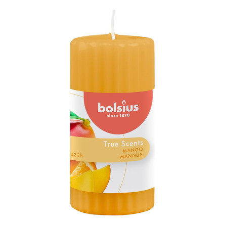 Свеча Bolsius True Scents манго ребристая 120/58 1шт