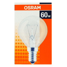 Лампа накаливания Osram Р 60W CL 60 E14 mini slide 1