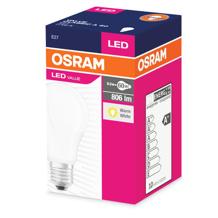 Светодиодная лампа Osram 8,5W 2700K E27