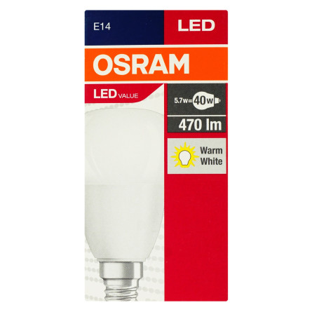 Лампочка Osram LED V P40 5,7W Е14