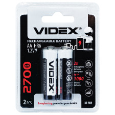 Аккумуляторы Videx AA HR5 2700mAh 2шт mini slide 1