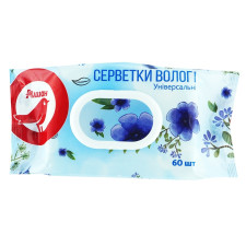 Серветки Ашан вологі універсальні 60шт mini slide 1