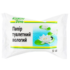 Папір туалетний Кожен День вологий 30шт mini slide 1