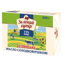 Масло Зелений хутір Селянське солодковершкове 73% 200г mini slide 1