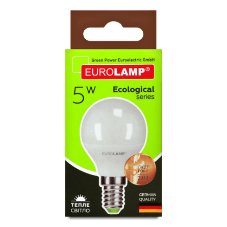 Лампа Eurolamp світлодіодна G45 5W E14 3000K