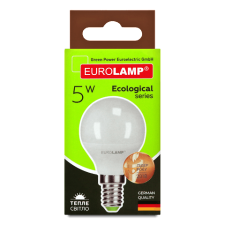 Лампа Eurolamp светодиодная G45 5W E14 3000K mini slide 1