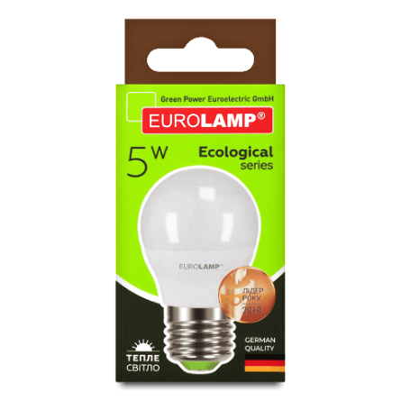 Лампа светодиодная Eurolamp LED G45 5W E27 3000K