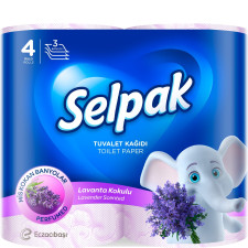 Бумага туалетная Selpak Perfumed Лаванда 3слоя 4шт mini slide 1