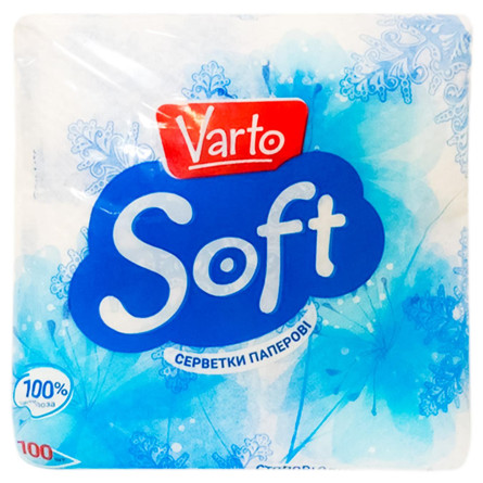 Серветки Varto Soft паперові столові одношарові 100шт