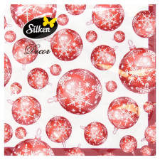 Салфетки Silken Пули красные 33х33см 18шт mini slide 1