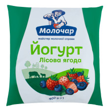 Йогурт Молочар лісова ягода 1% 400г mini slide 1
