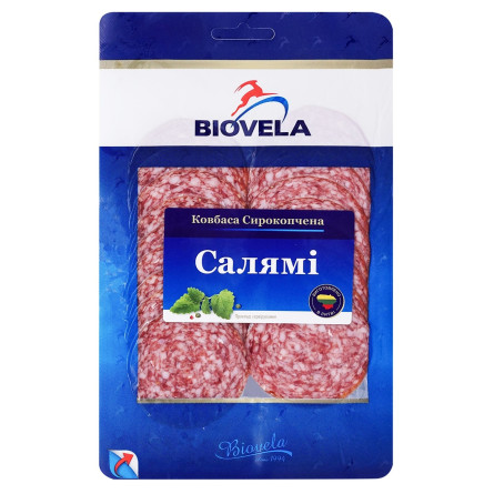 Колбаса Biovela Салями сырокопченая нарезка 110г slide 1