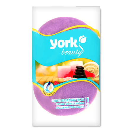 Мочалка для ванни та масажу York «Райдуга»