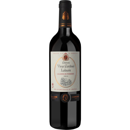 Вино Chateau Vieux Cardinal Lafaurie Lalande de Pomerol AOC червоне сухе 0.75 л 11-14.5% slide 1