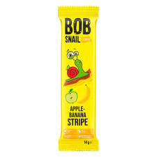 Цукерка Bob Snail Яблучно-банановий страйп 14г mini slide 1