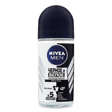 Дезодорант кульковий Nivea Men «Невидимий захист для чорного і білого»