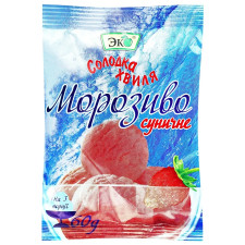Суміш для морозива Еко солодка хвиля суничне 60г mini slide 1