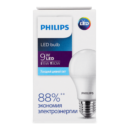 Лампа Philips Ecohome LED Bulb 9W 6500K E27
