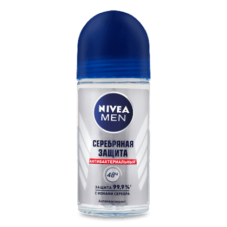 Дезодорант кульковий Nivea Men «Срібний захист» антиперспірант