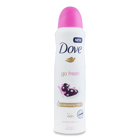 Дезодорант-спрей Dove ягоди асаї та водяна лілія антиперспірант