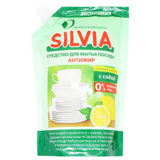 Засіб для миття посуду Silvia Антижир Соковитий лимон з содою 500г mini slide 1