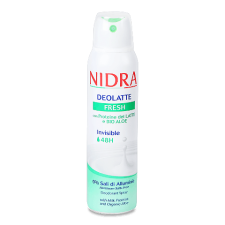 Дезодорант-спрей Nidra з молочними протеїнами та органічним алое освіжаючий mini slide 1
