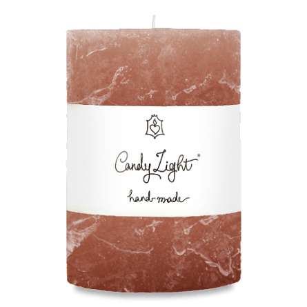 Свічка Candy Light циліндр рожево-коричнева С0 7X10