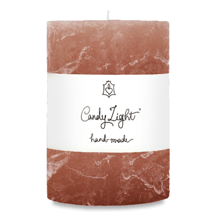 Свічка Candy Light циліндр рожево-коричнева С0 7X10