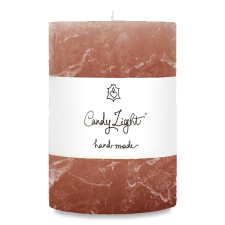 Свічка Candy Light циліндр рожево-коричнева С0 7X10 mini slide 1