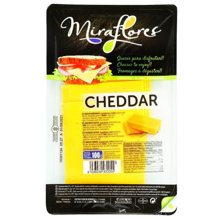 Сыр Miraflores Cheddar 50% 100г