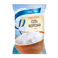 Соль 1 кг Своя Линия морская пищевая осадочная помол №1 mini slide 1