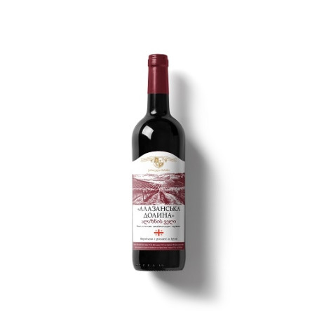 Вино 0,75л Алазанська долина столове червоне напівсолодке 11%, Грузія slide 1
