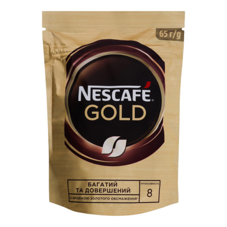 Кофе 65 г Nescafe Gold растворимый сублимированный slide 1