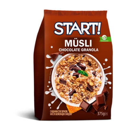 Сухие завтраки 375 г Start Musli шоколадные с медом slide 1