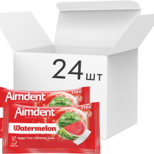 Упаковка жевательной резинки Aimdent 5 Арбуз 8.5 г x 24 шт mini slide 1
