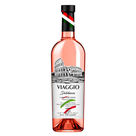 Вино Viaggioi Dolchezza рожеве напівсолодке 9,5-14% 0,75л