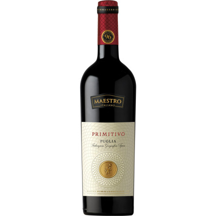 Вино Maestro Primitivo Puglia червоне сухе 0.75 л 13% slide 1